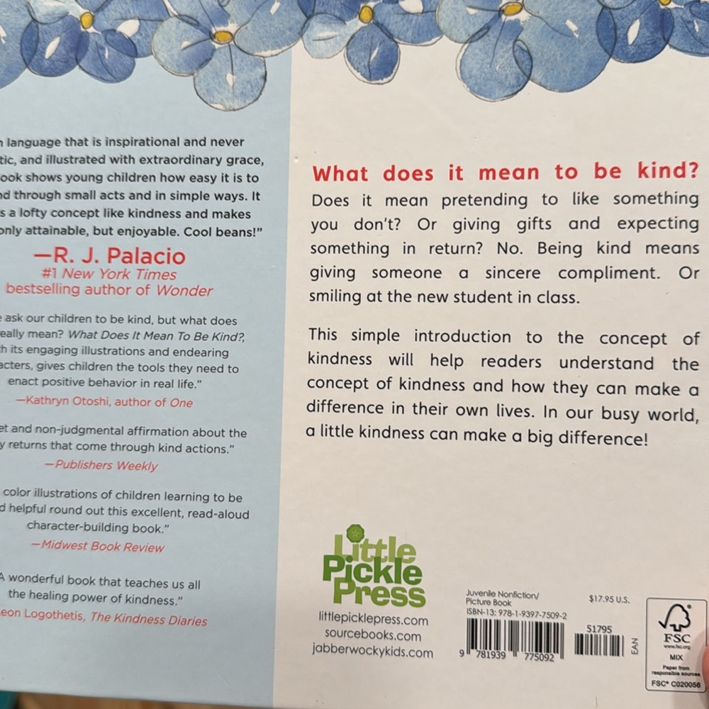 What does it mean to be kind book HARDCOVER new - Picture 2 of 2